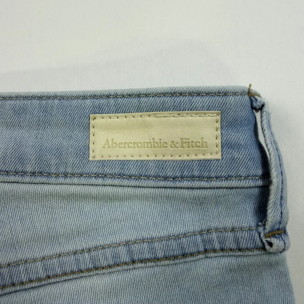 Abercrombie & Fitch Mid Rise Super Skinny Ankle Jeans Womens 28 Light Wash